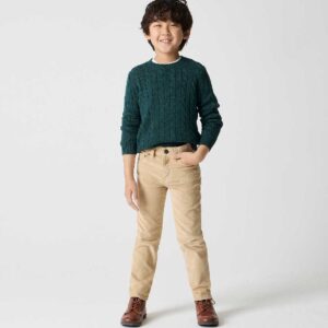 Boys' slim flex corduroy pant Vintage Sandstone
