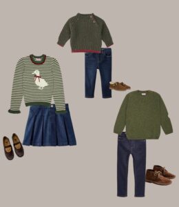 Olive and Denim Family look