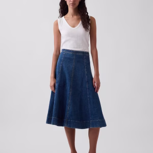 Denim Midi Tulip Skirt