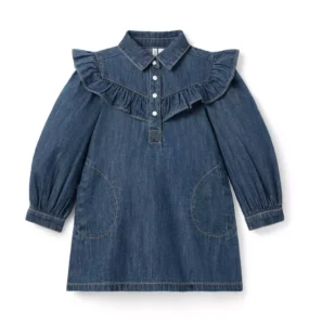 Denim Ruffle Dress