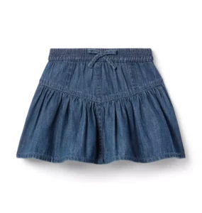 The Denim Seamed Skirt