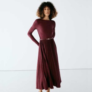 Combined pleated dress