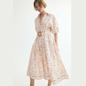 Cotton Shirt Dress with Belt