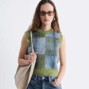 Crew-Neck Mohair-Blend Vest