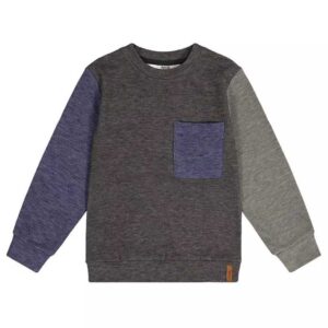 Deux par Deux Little and Big Boy 6-12 Color block Brushed Jersey Top