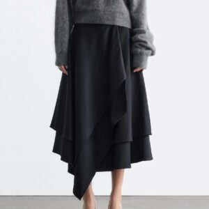 Double Layer Asymmetric Skirt