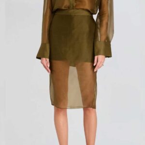 Elda Silk Midi Skirt