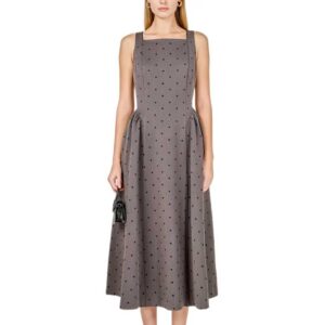 Endless Rose Polka Dot Square Neck Dress