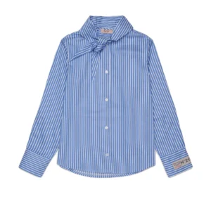 N°21 Kids Striped Tie-Neck Shirt