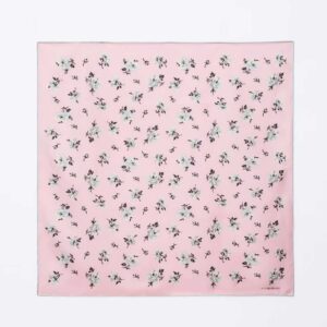 Floral Silk Scarf Light Pink/Blue Floral