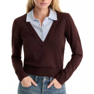Good American The Merino Wool Two In One Sweater