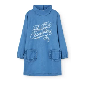 The Animals Observatory Dragon Denim Dress | Light Blue