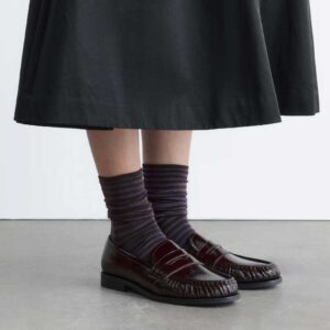 Leather Penny Loafers Dark Brown