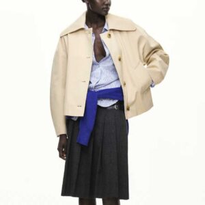 Plaid pleated skirt Grey