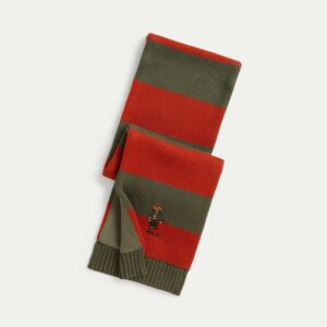 Polo Bear Cotton Scarf Cruise Olive Multi