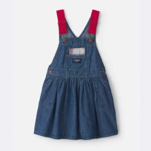 Toddler Girl Chambray Denim Skirtall - Medium Wash