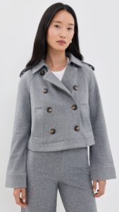 Veronica Beard Jean Cropped Conneley Trench Coat