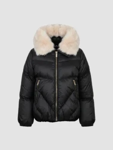 Gorski  Apres-Ski Parka with Horizontal Sleeves and Detachable Lamb Hood Trim