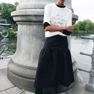 Flared Midi Skirt