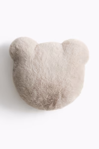 Fluffy Bear-Shaped Cushion