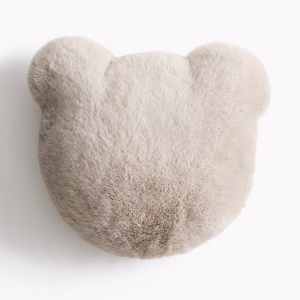 Fluffy Bear-Shaped Cushion