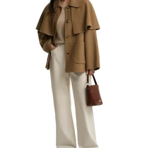 Barbour Aggy Wool Blend Cape Coat
