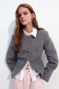 Collarless Jacket