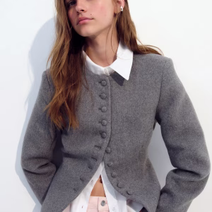Collarless Jacket