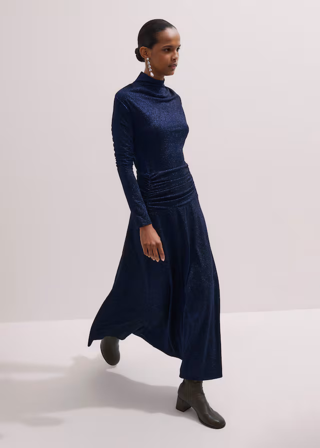 Metallic Maxi Dress Stretch Jersey