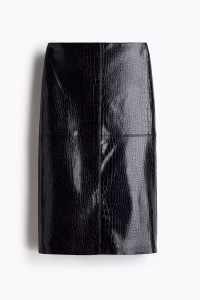Coated Pencil Skirt