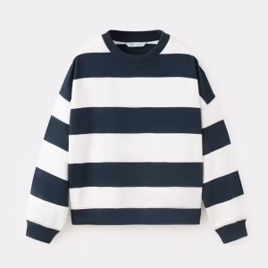 Boxy fit striped sweatshirt