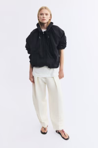 Funnel-Collar Nylon Jacket