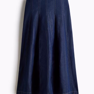 Pleated Denim Skirt