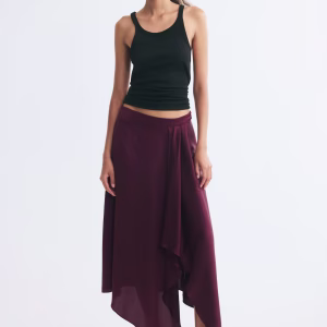 Satin Handkerchief Skirt