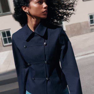 Double-Breasted Twill Jacket