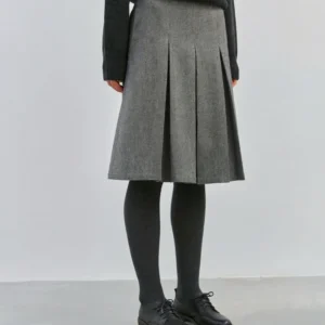 Habits Studio Pleated A-Line Skirt