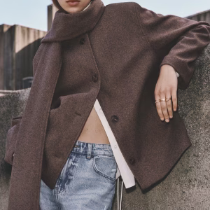 Scarf-Detail Jacket