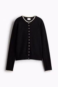 Lace-Trimmed Cardigan