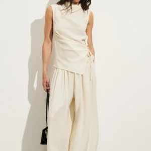 Calia Cream Tie Top