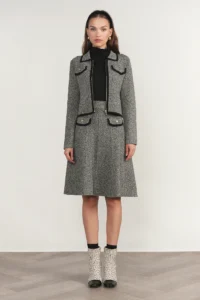 Trent Jacket in Black Tweed