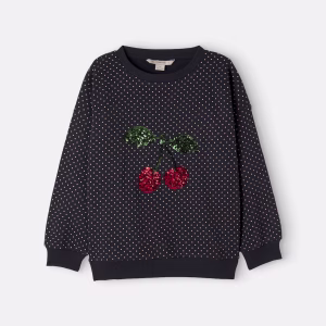Konges Sløjd Lou polka-dot sequined cotton-blend sweater