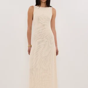Benette Natural Fringe Maxi Dress