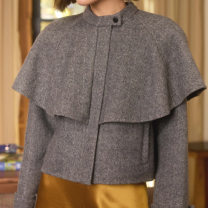 Adler Herringbone Jacket Dark Grey Wool Herringbone
