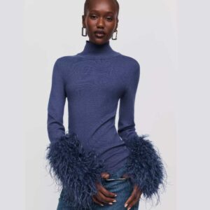 APPARIS Aspen Cuffed Turtleneck Steel Blue