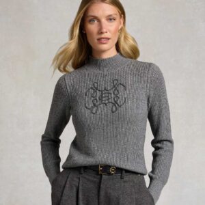 Appleton High Neck Knit Slate Grey