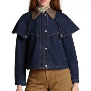 Avec Les Filles Cropped Cape Jacket