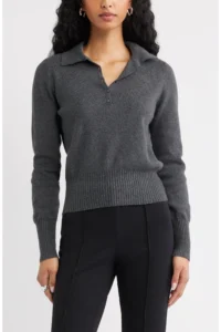 Long Sleeve Polo Sweater