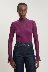 Karen Millen Viscose Blend Filament Knitted Top