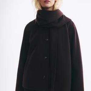 Scarf-Detail Jacket