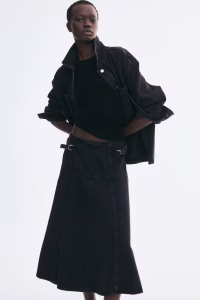 Flared Denim Skirt